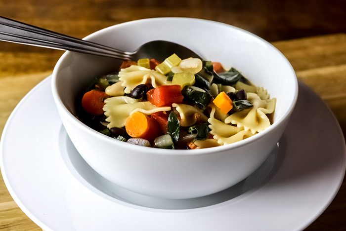 Bean & Farfalle Pasta Soup Recipe