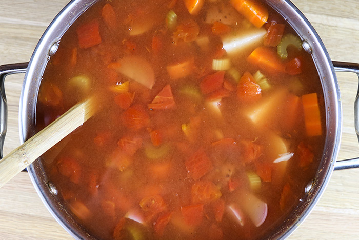 Vegetable Soup in a Pot