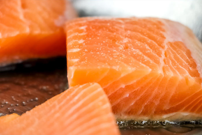 Raw Salmon Fillets