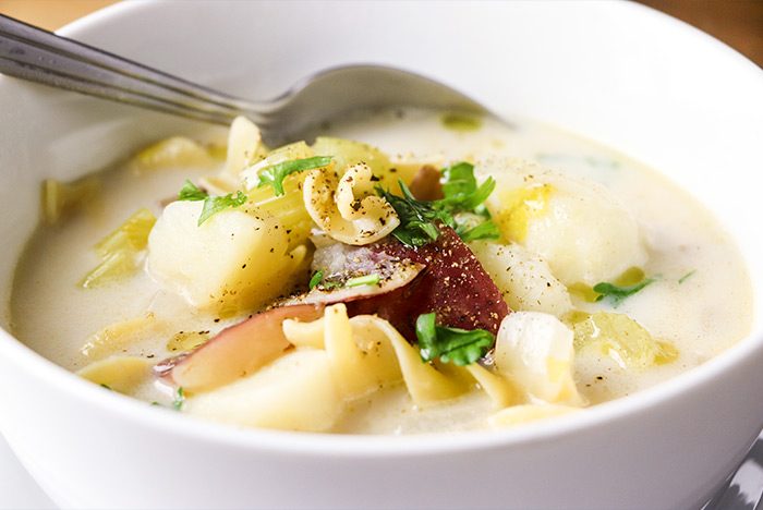 Potato, Celery & Bacon Soup