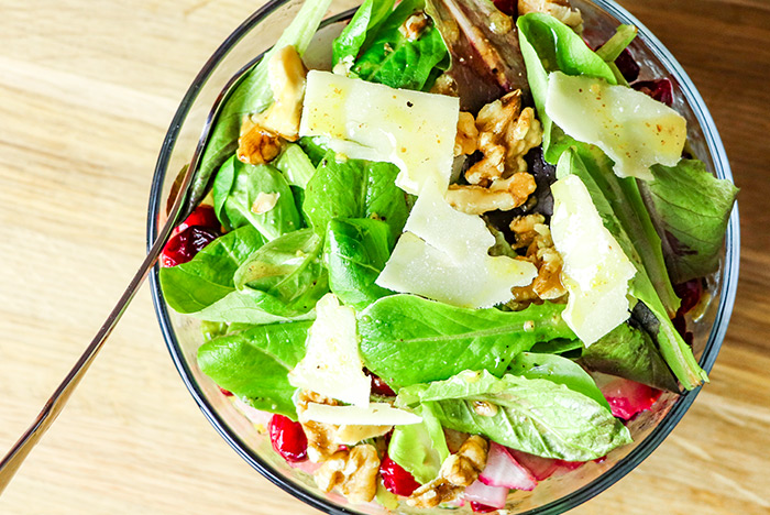 Salad with Cranberries & Maple Syrup