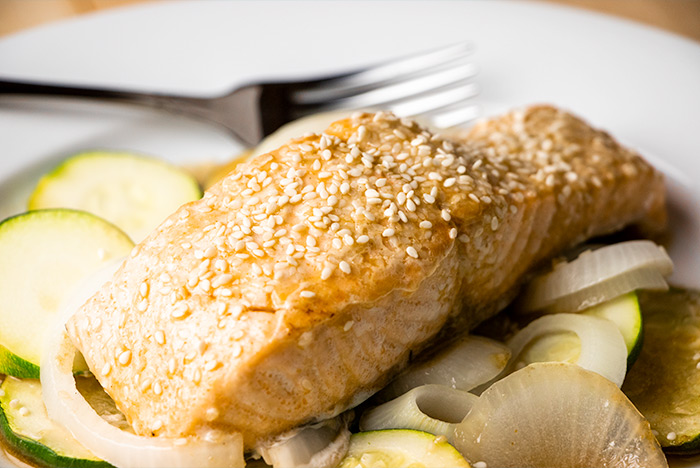 Baked Salmon with Sesame