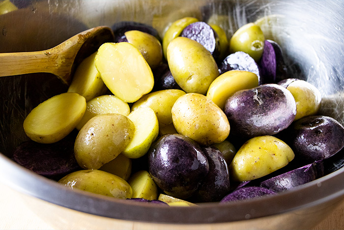 Small Purple & White Potatoes