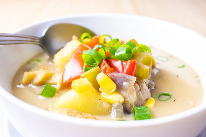 Corn & Cod Fish Chowder Soup