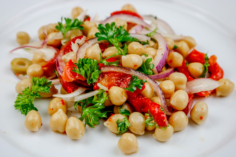 Chickpeas And Red Pepper Salad