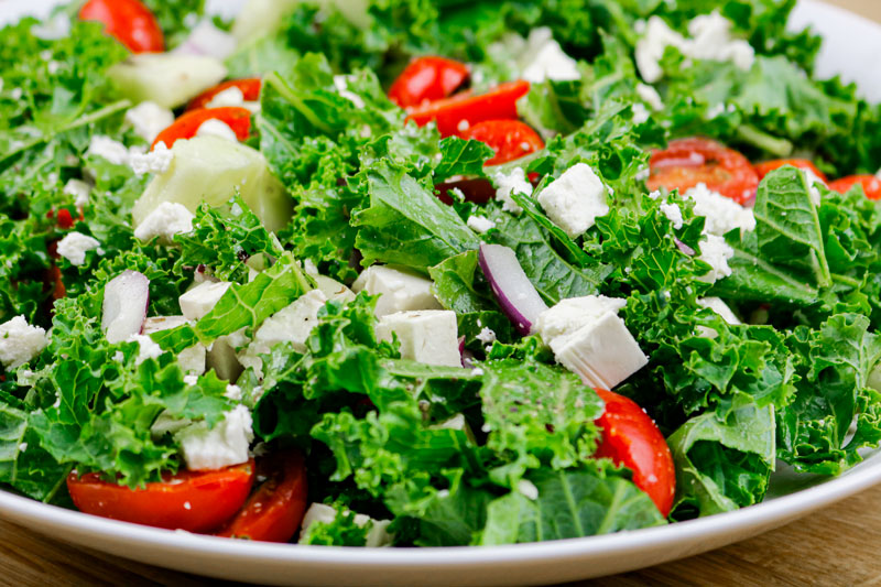 Fresh Kale Greek Salad