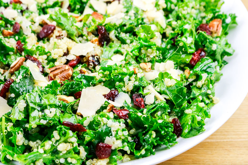 Cranberries Pecans And Cheese Kale Salad